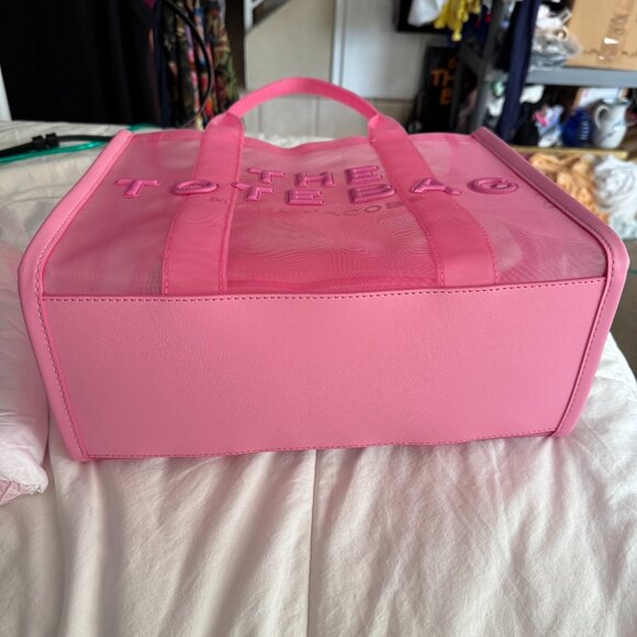 NWT's "Candy Pink" Marc Jacobs Mesh Tote Bag - Picture 12 of 13
